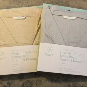 Haven Organic Cotton Linen Blend Comfort Kimono Size LG/XL